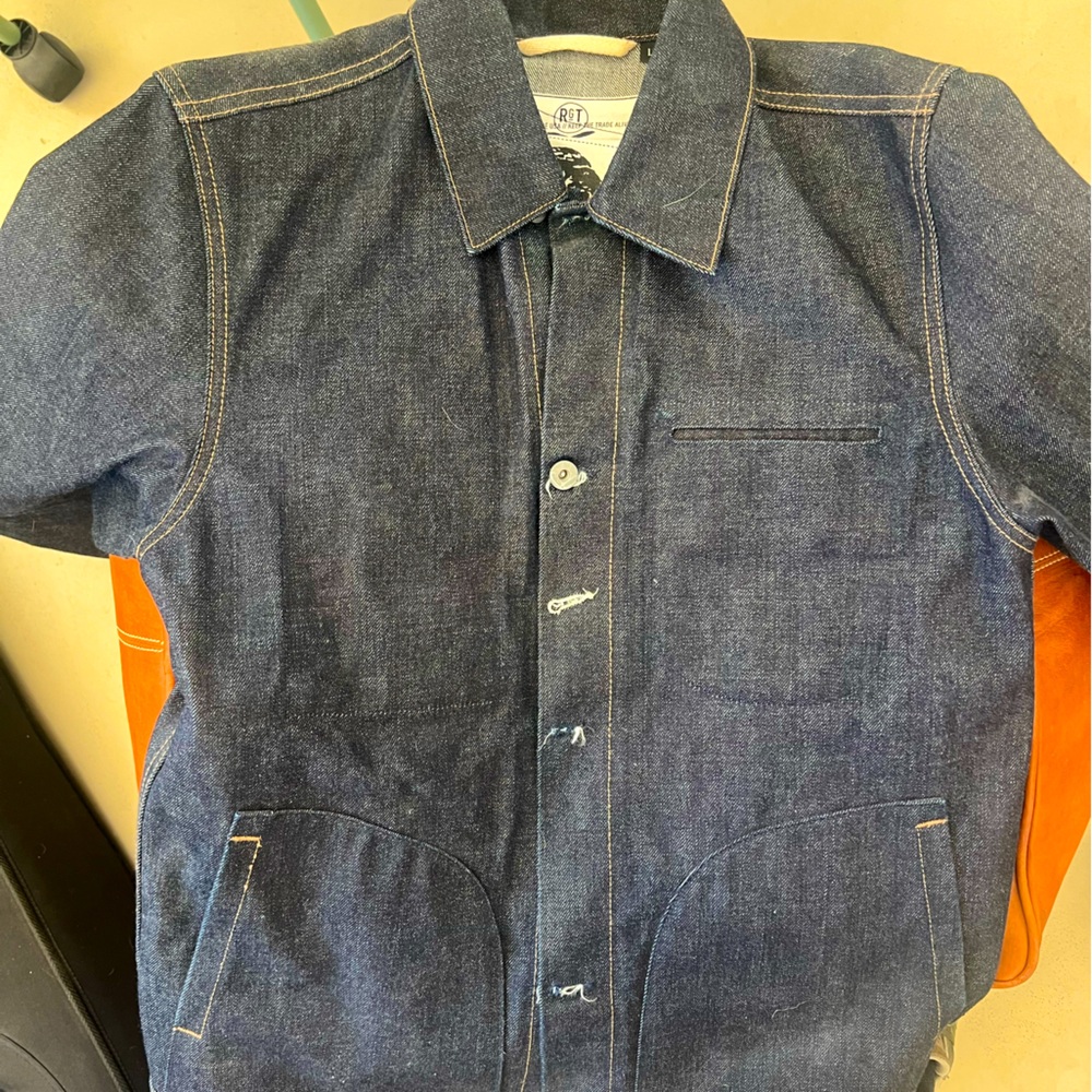Rogue Territory 15oz Raw Denim Chore Coat Size L